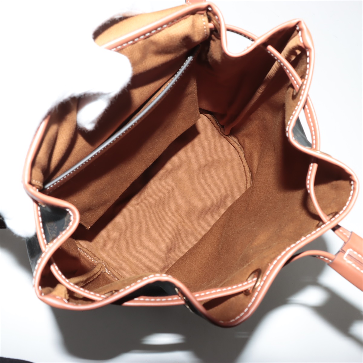 CELINE トリオンフ バックパック ブラウン セリーヌ トリオンフ PVCxレザー バックパック/リュック