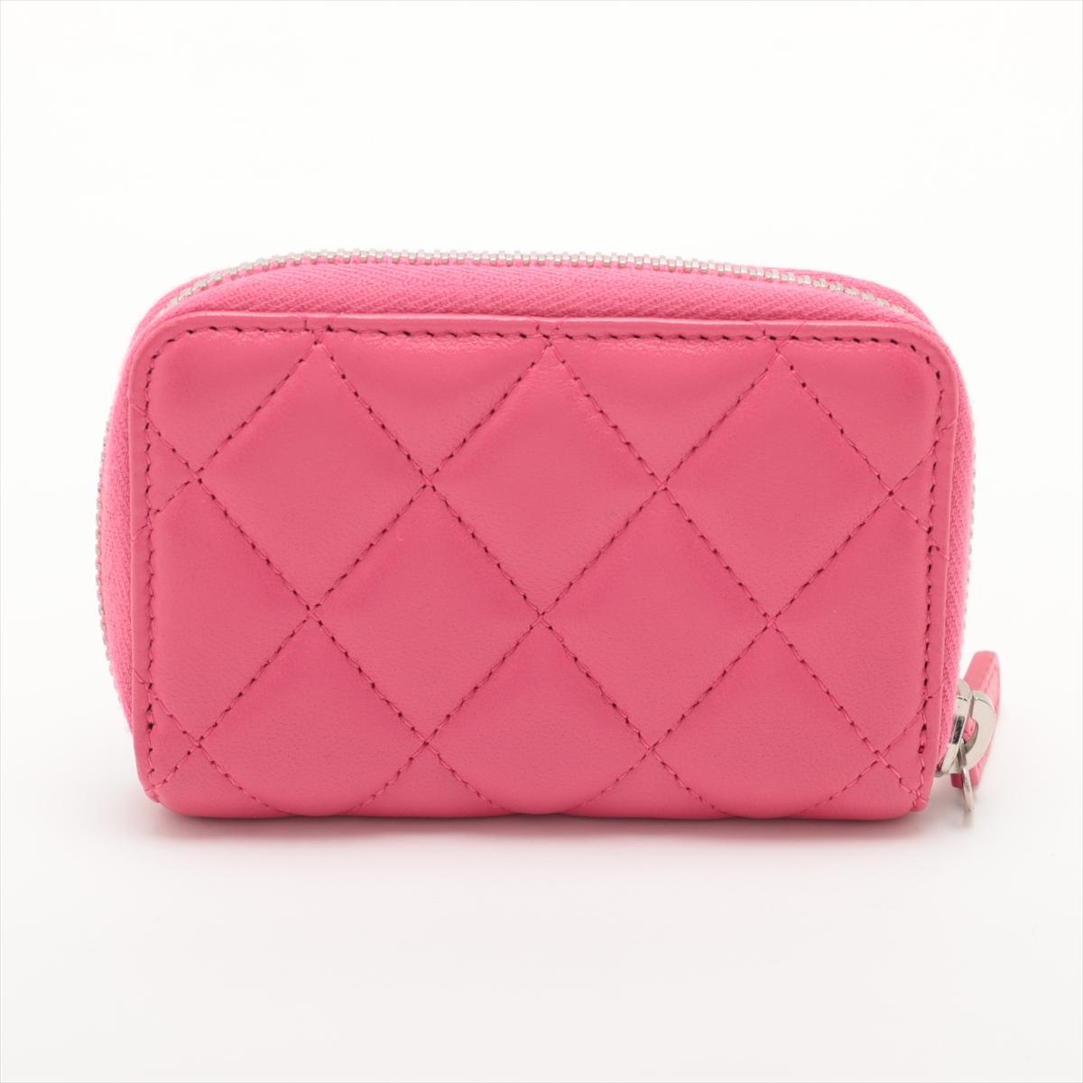 【24S限定の新ピンク】CHANEL 19★カードケース★季節限定カラー シャネル マトラッセ ラムスキン カードケース ピンク シルバー