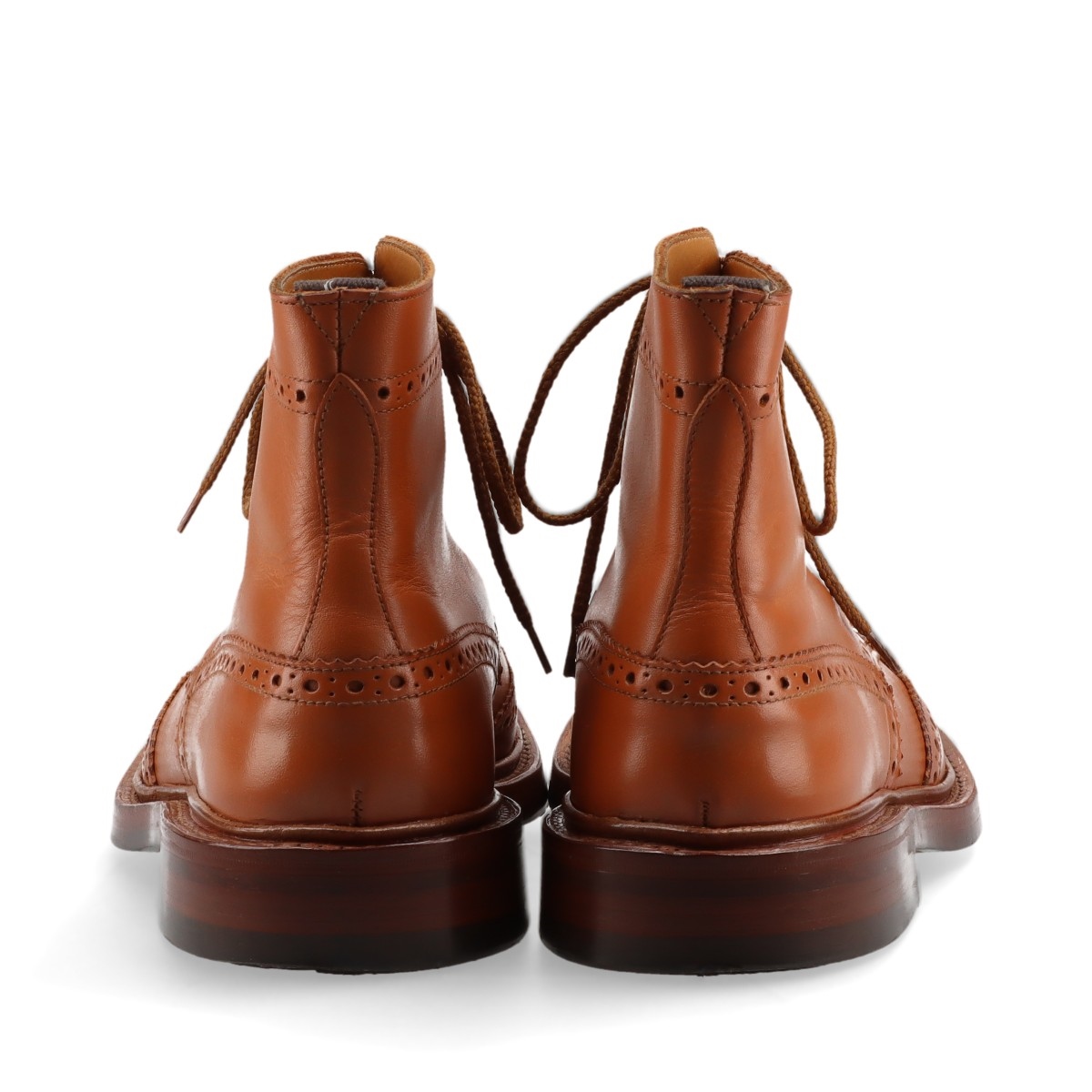 【お出かけが楽しくなる】TRICKER'S ショートブーツ トリッカーズ レザー ショートブーツ 7 1/2 メンズ ブラウン 袋