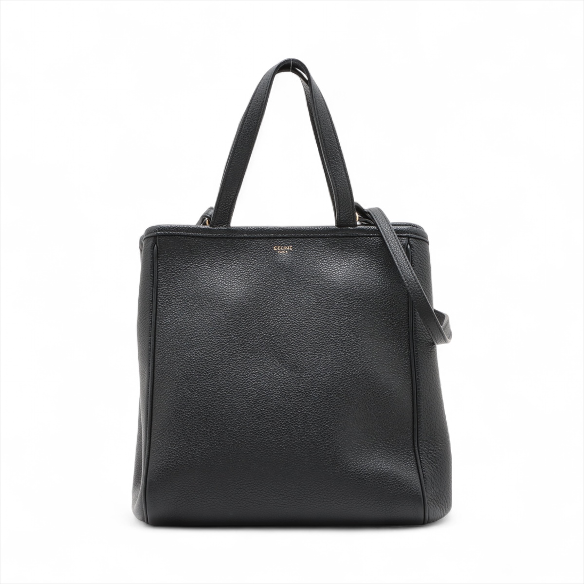 セリーヌ レザー 2WAYハンドバッグ ブラック A3065149｜中古