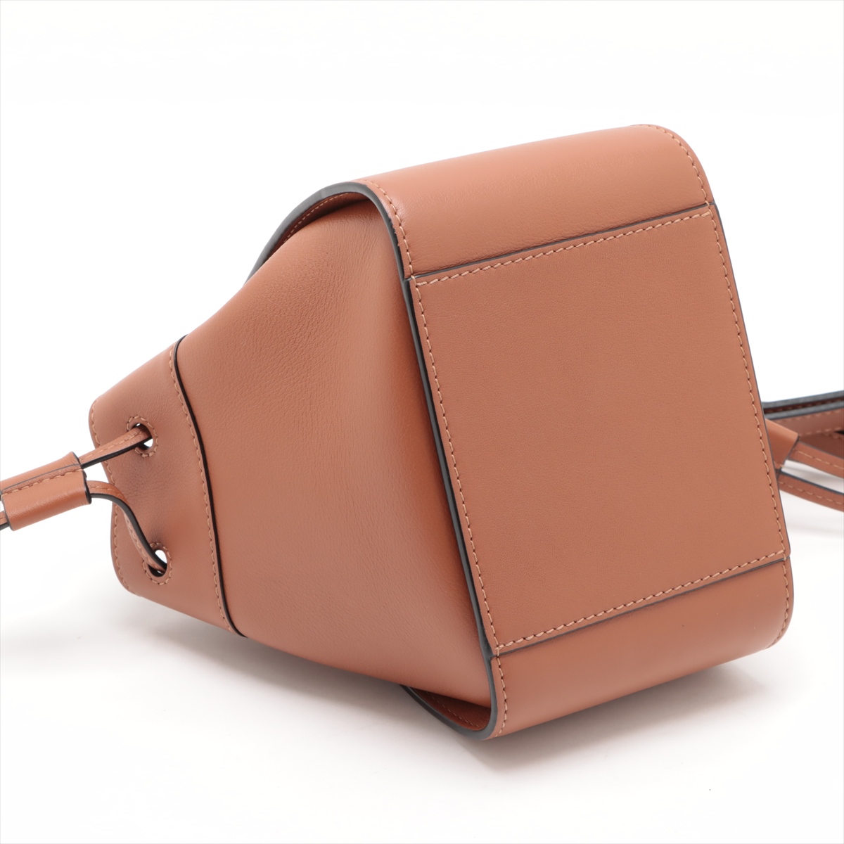ハンモック レザーバッグ 茶色 LOEWE ロエベ ハンモック ドローストリングバッグ ミニ レザー