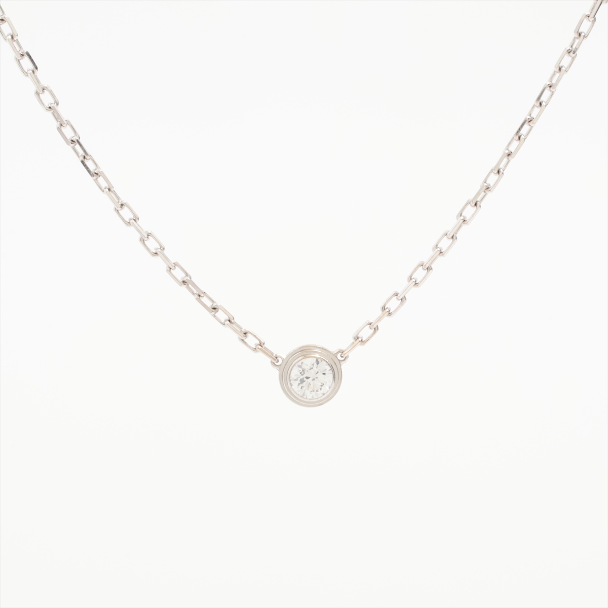 カルティエ ダムール SM ダイヤ ネックレス 750(WG) 3.0g