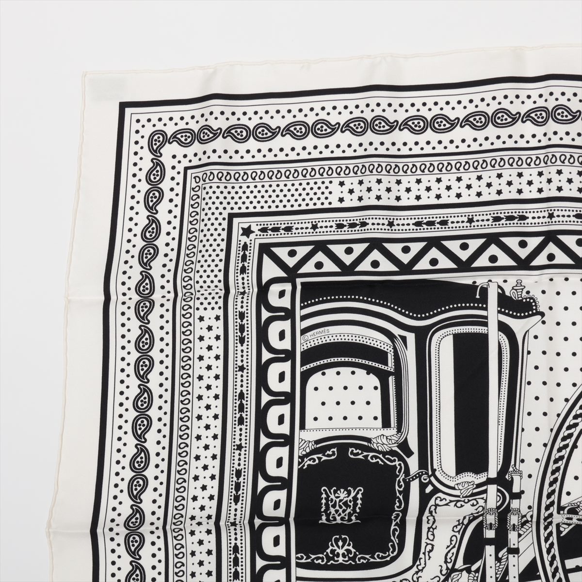 楽天市場】HERMES エルメス カレ70 Balade en Berline Bandana