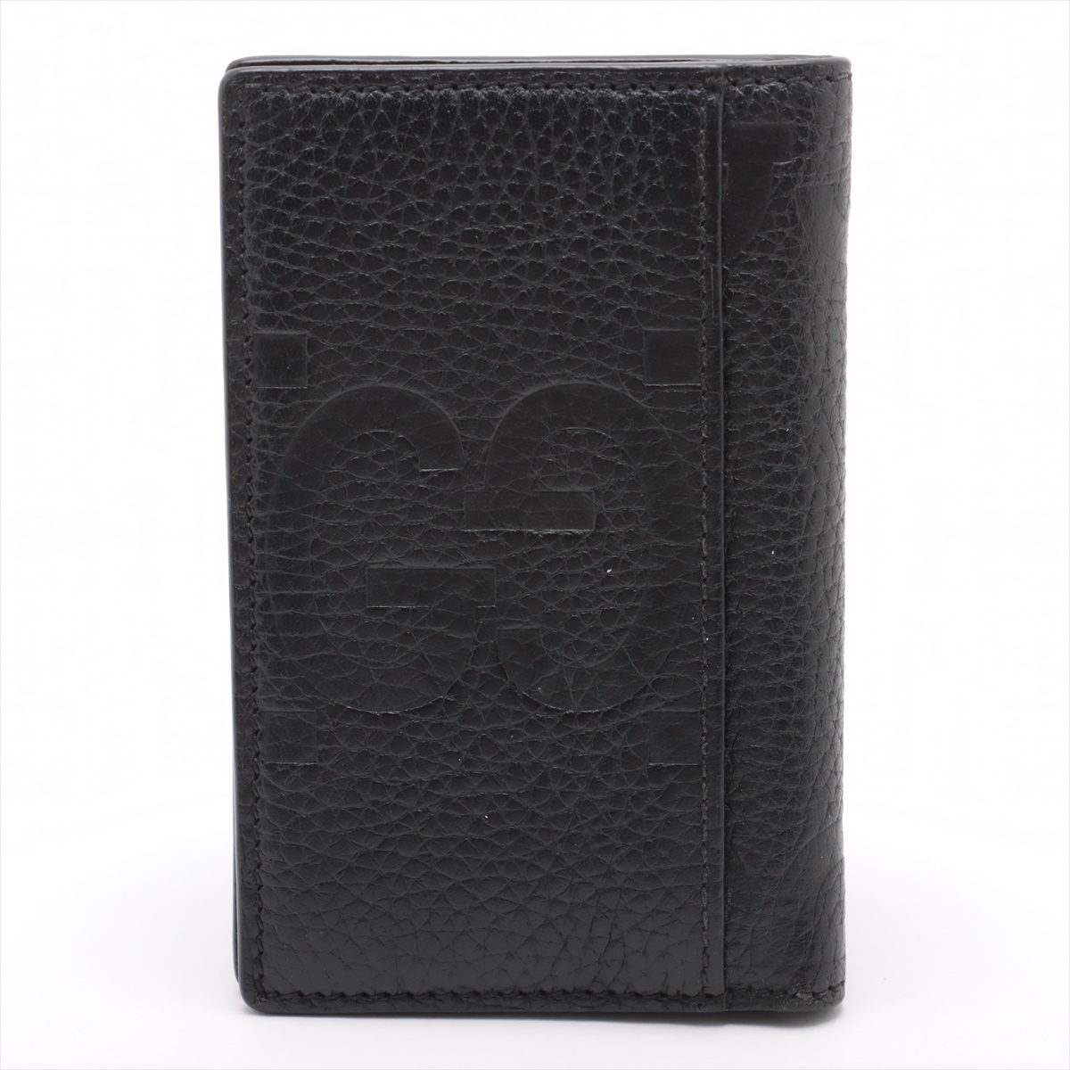 VIP【関税送料無料】希少 グッチ GUCCI カードケース ブラック グッチ ジャンボGG 739478 レザー カードケース ブラック