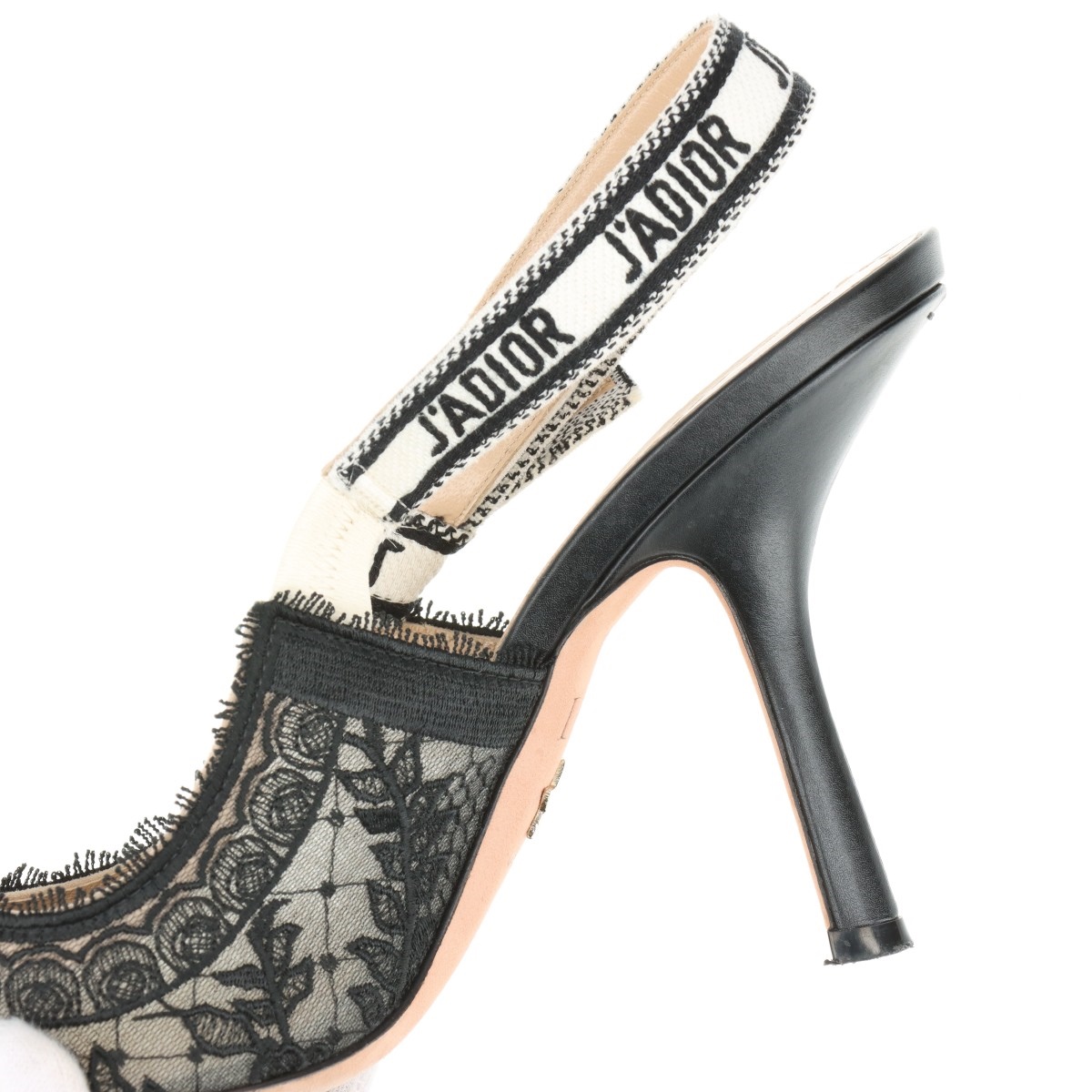 美品 ディーオル DIOR ファブリック ストラップパンプス 35,5