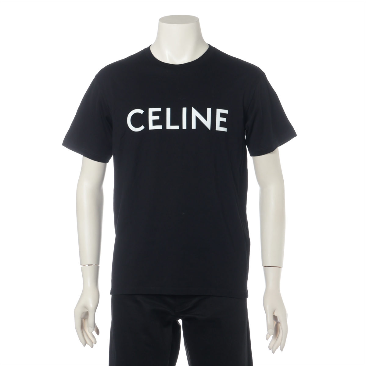 【ロゴがアクセント♪】CELINE レギュラー Tシャツ コットン CELINE】コットンジャージー ロゴ Tシャツ（送料込み)