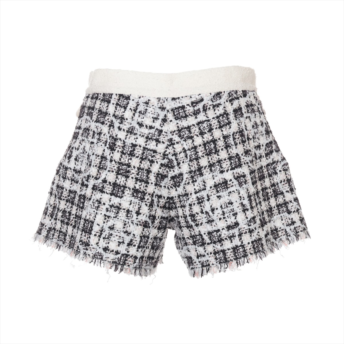 ショート パンツ - コットン & シルク ツイード、ピンク