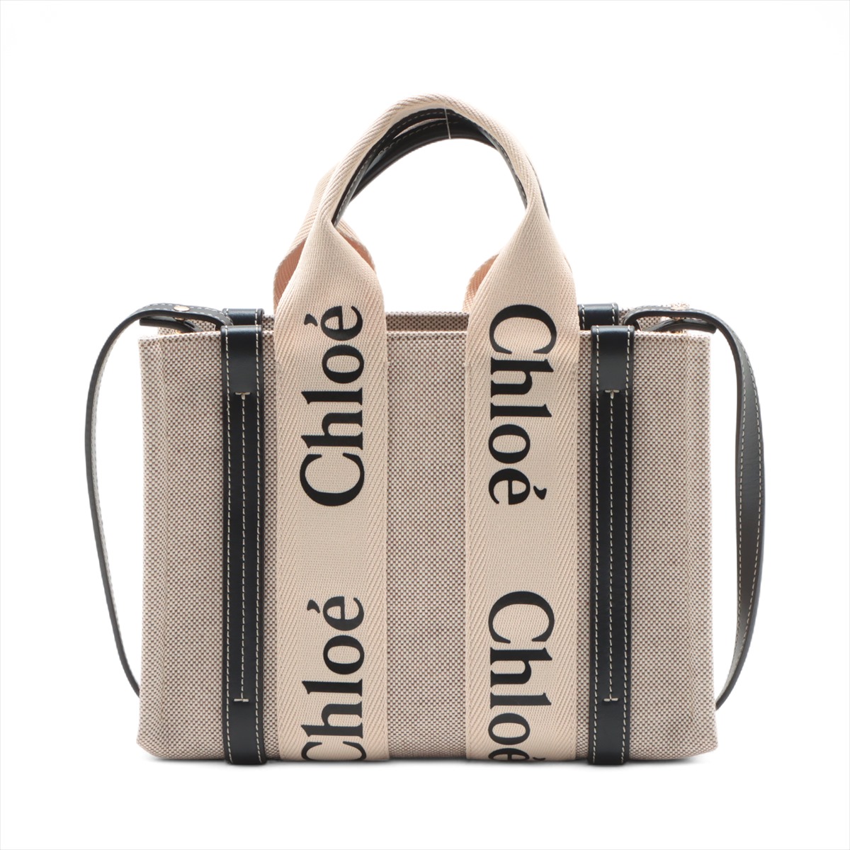Chloe ウッディキャンバススライド クロエ ウッディ スモール キャンバス 2WAYハンドバッグ
