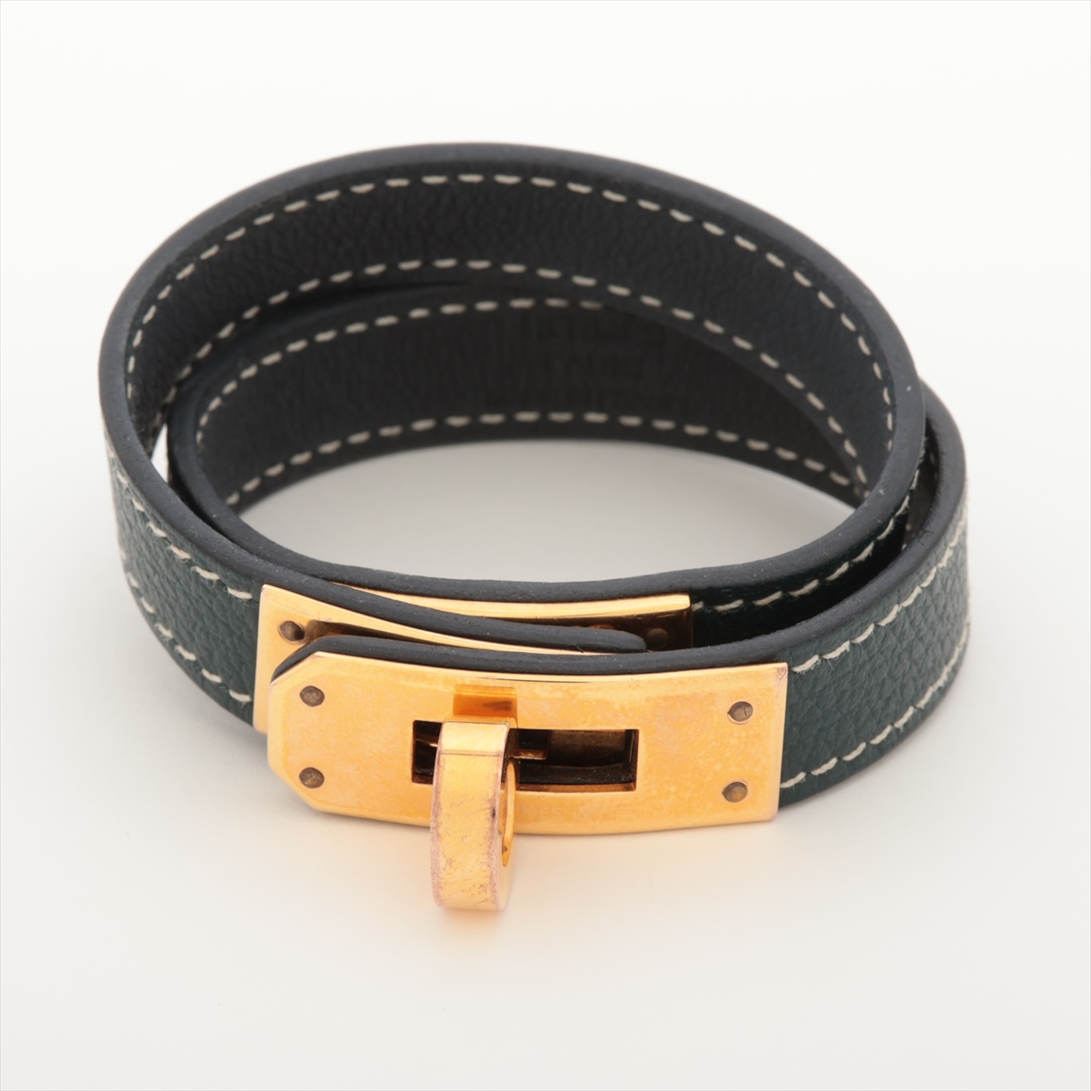 HERMES エルメス ブレスレット ケリー ドゥブルトゥール #M 黒