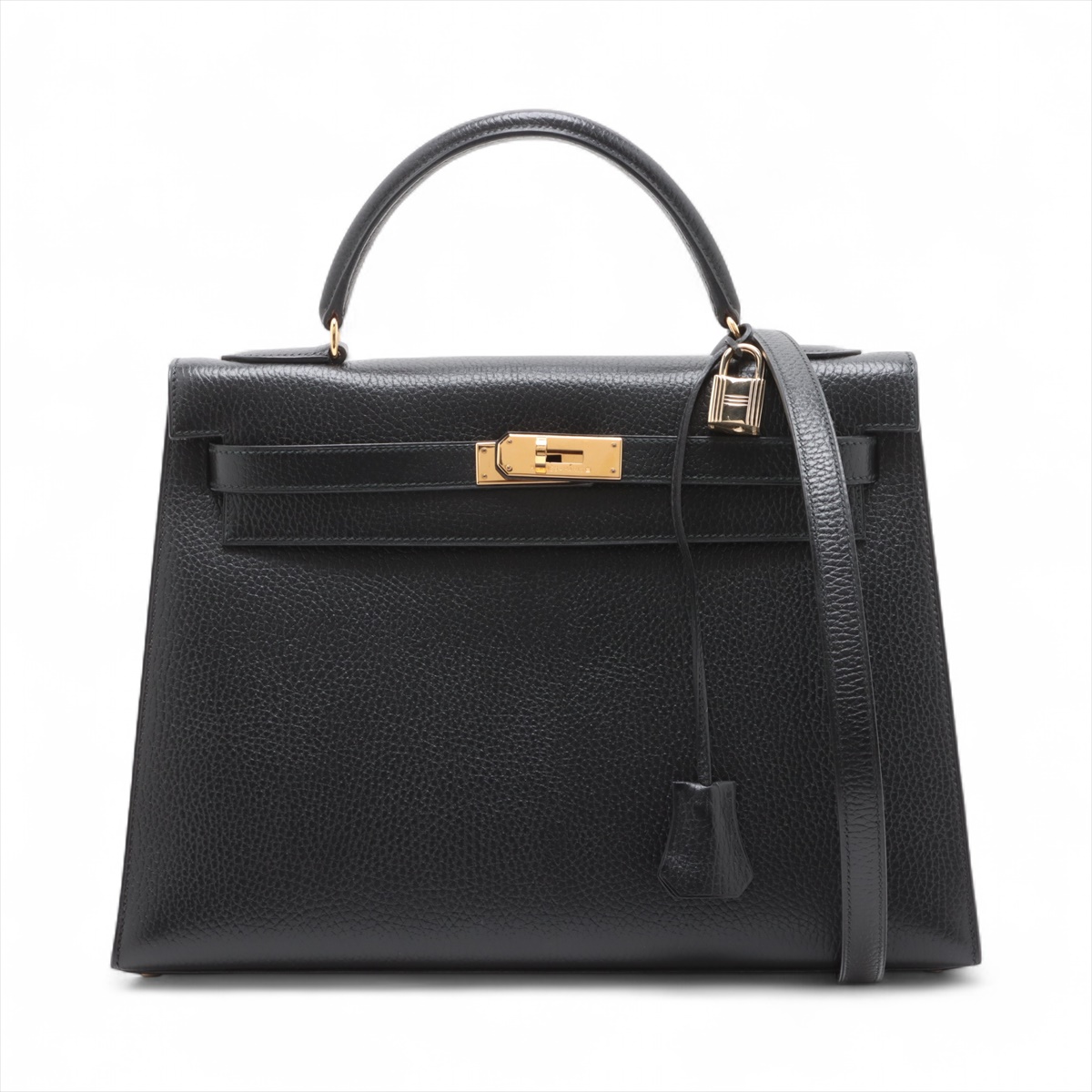 HERMESケリー32⭐️内縫い　ボックスカーフ　ヴィンテージ 53046☆1円スタート☆HERMES エルメス ケリー32 内縫い