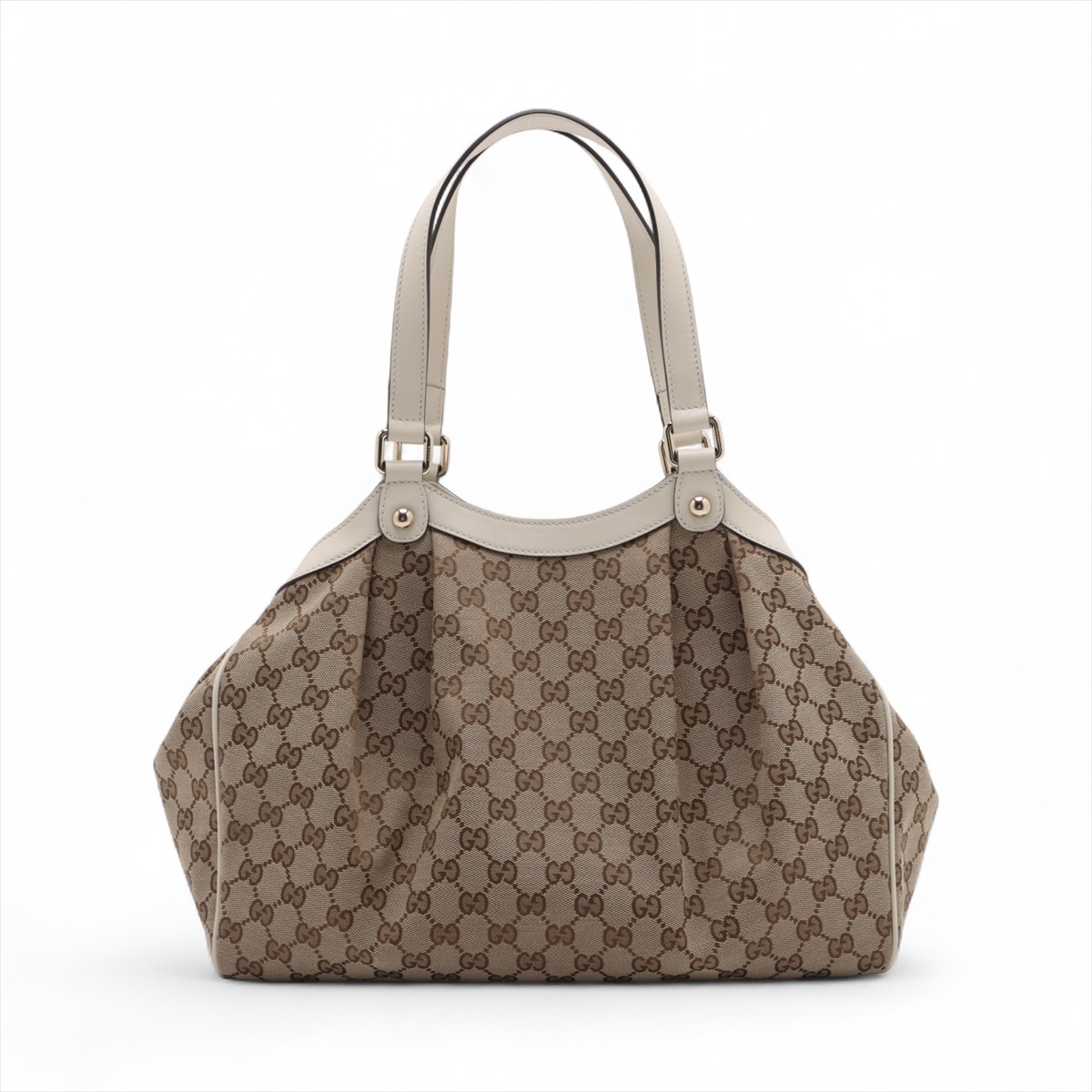 GUCCI キャンバス オフィディア〕スモール ショルダーバッグベージュ＆エボニー GG