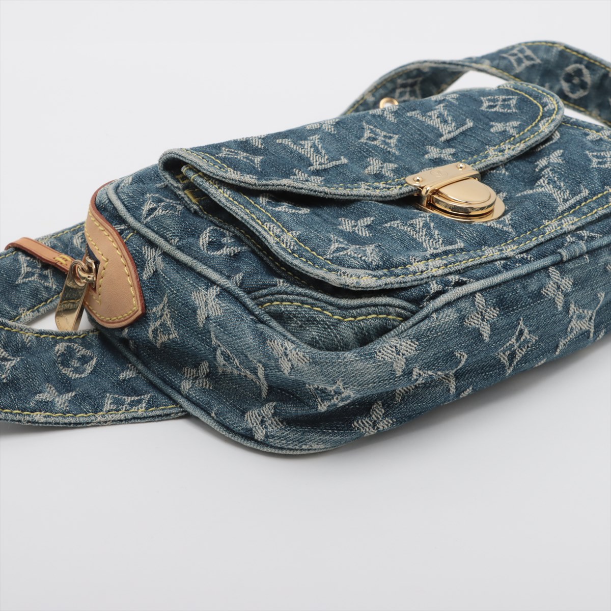 [SALE]ヴィトン Vuitton ラッシュ・バムバッグ デニムブルー LOUIS VUITTON ヴィトン モノグラム デニムバムバッグ