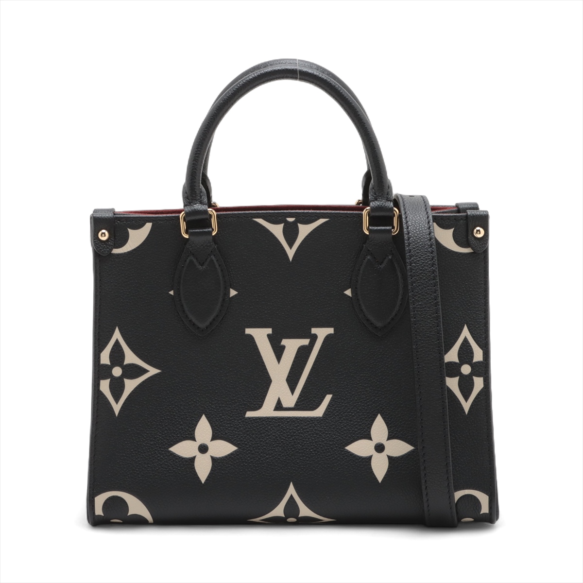 【オシャレで使いやすい！】LouisVuitton オンザゴー PM オンザゴー PM バイカラー モノグラム・アンプラント レザー