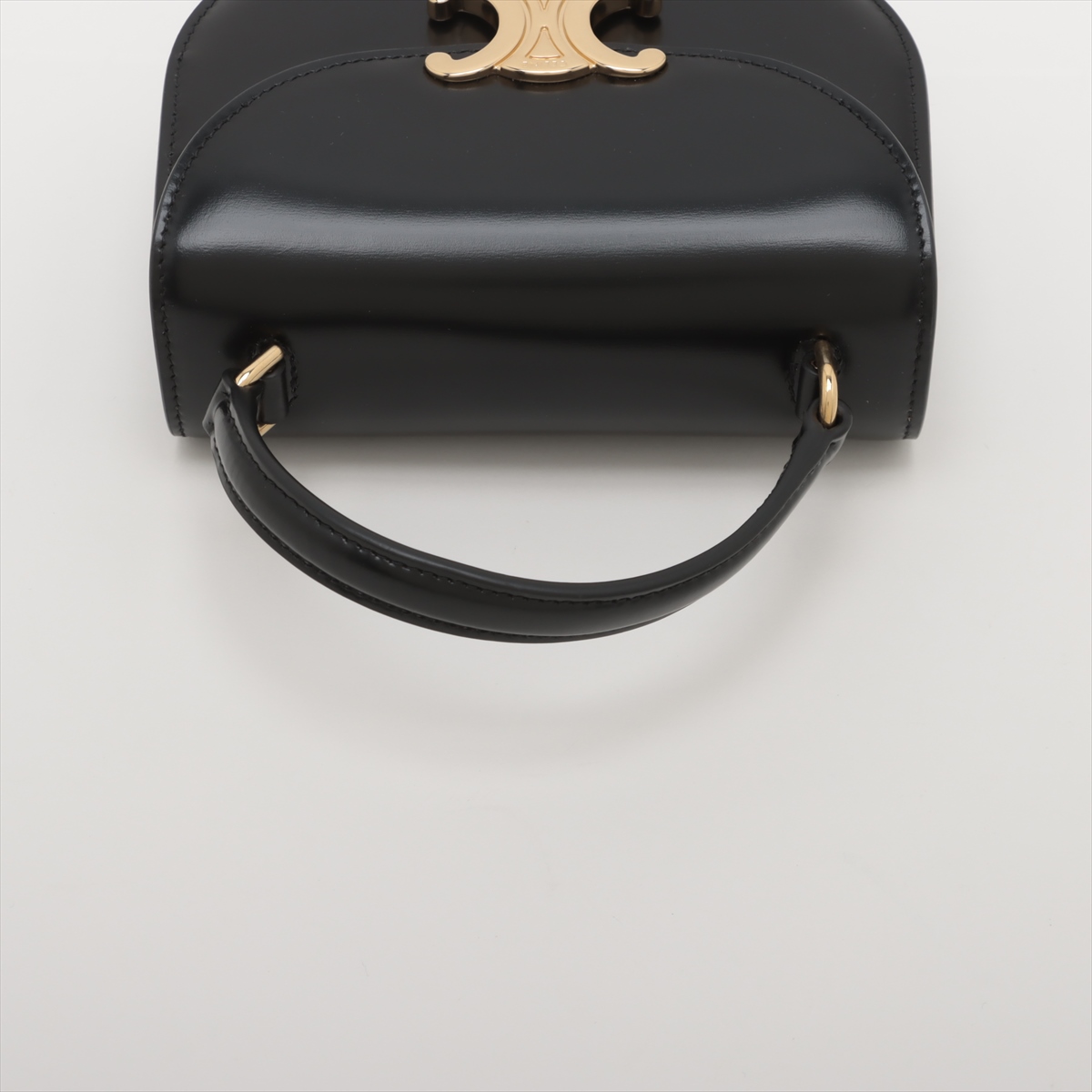 セリーヌ ブラックレザー 2way ハンドバッグ CELINE セリーヌ ハンドバッグ レザー ブラック 黒 : ブランド
