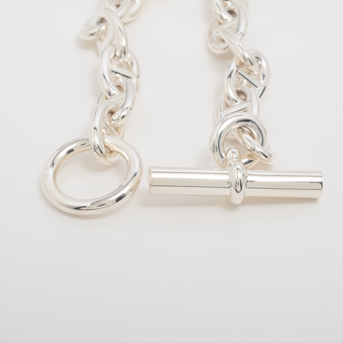 【送料込☆希少品】 HERMES シェーヌダンクル ブレスレットMM エルメス シェーヌダンクルMM ブレスレット 14コマ 925 54.4g