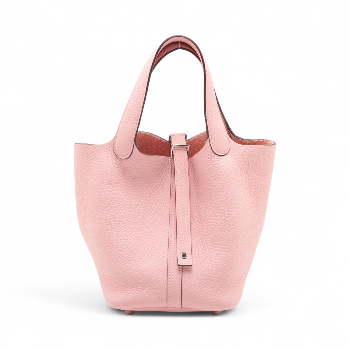 追跡あり★エルメス★ピコタン18 ローズサクラ シルバー金具 エルメス ピコタンロック18 PM トリヨンクレマンス ローズサクラ