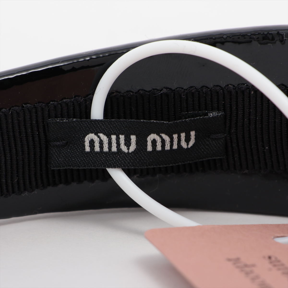 ミュウミュウ／MIU MIU\" パテントレザー カチューシャ\"ブラック ブラック パテントレザー ヘッドバンド | Miu Miu