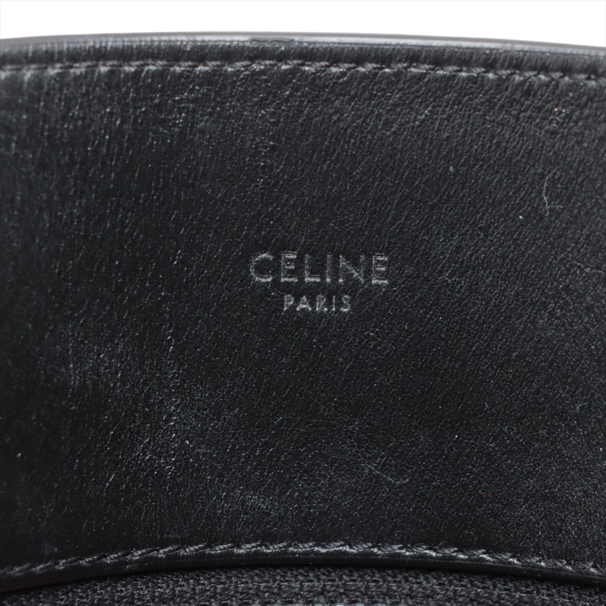 【VIPセール】CELINE カバ トリオンフ レザー トート ブラック セリーヌ トリオンフ ホリゾンタルカバ PVCxレザー トートバッグ