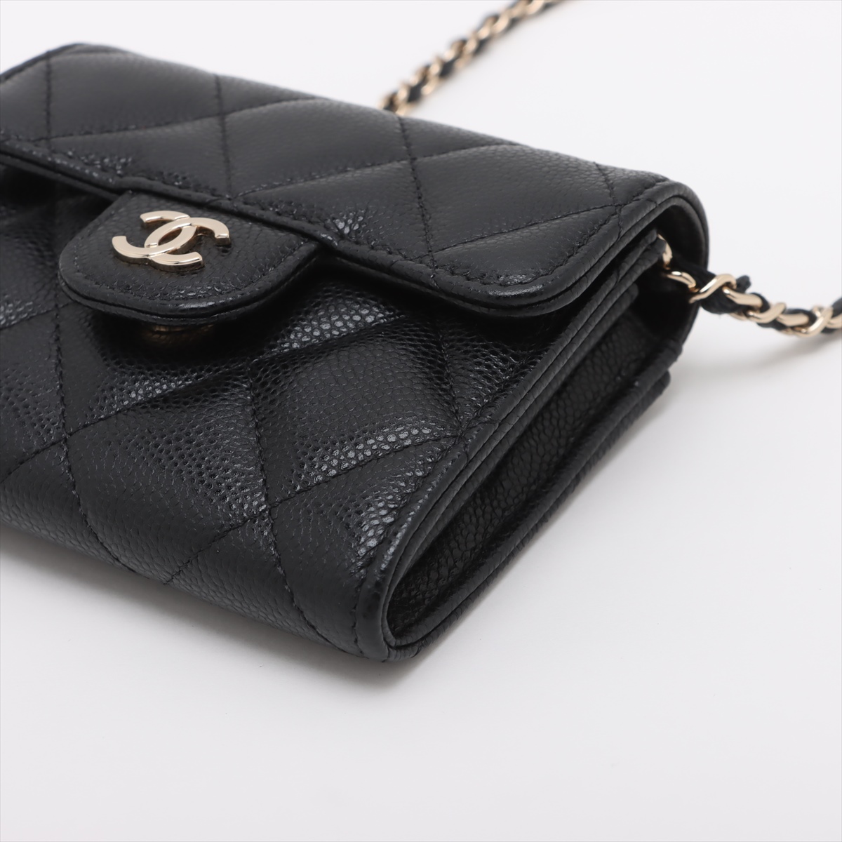 CHANEL マトラッセ　チェーンウォレット ラムスキン　コインケース　財布 CHANEL （未使用 展示品）シャネル マトラッセ クラッチ