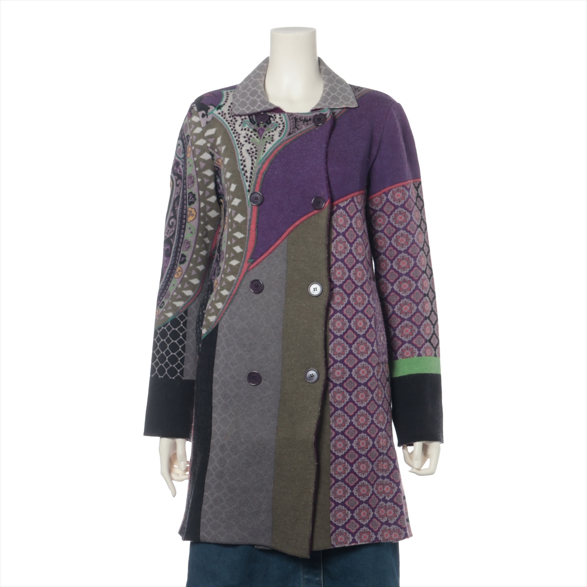 ETRO エトロ ニットジャケット　マルチカラー　サイズ40 イタリア製 エトロ ウール ニットジャケット 40 レディース マルチカラー