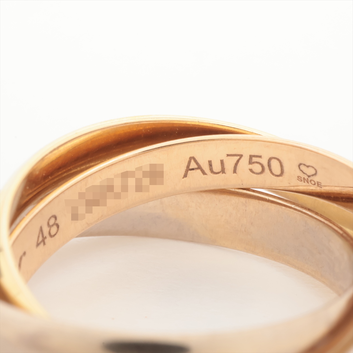 カルティエ トリニティ Au750 リング サイズ11 Cartier カルティエ トリニティ リング XS 7連 現行モデル #57