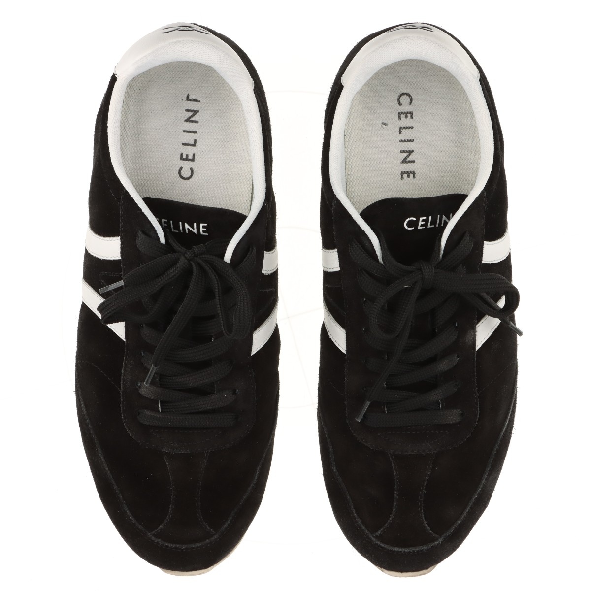 ラストチャンス【CELINE】スエード トリオンフ スニーカー セリーヌ トリオンフ スエード スニーカー 43 メンズ ブラック