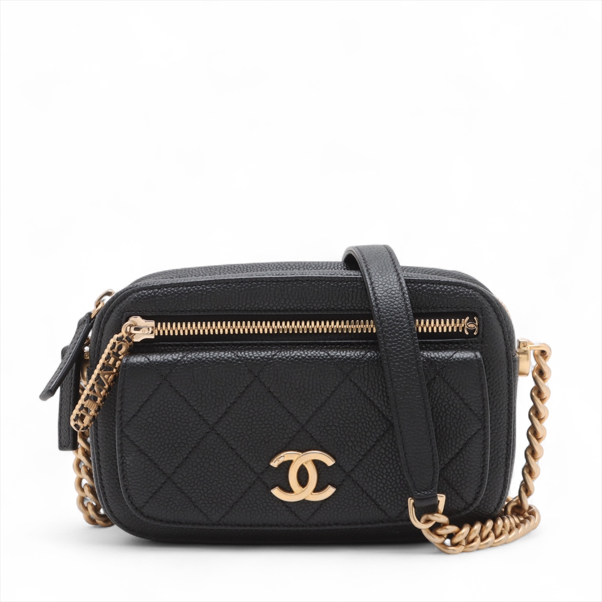 CHANEL キャビアスキン マトラッセ Jumbo チェーンショルダー