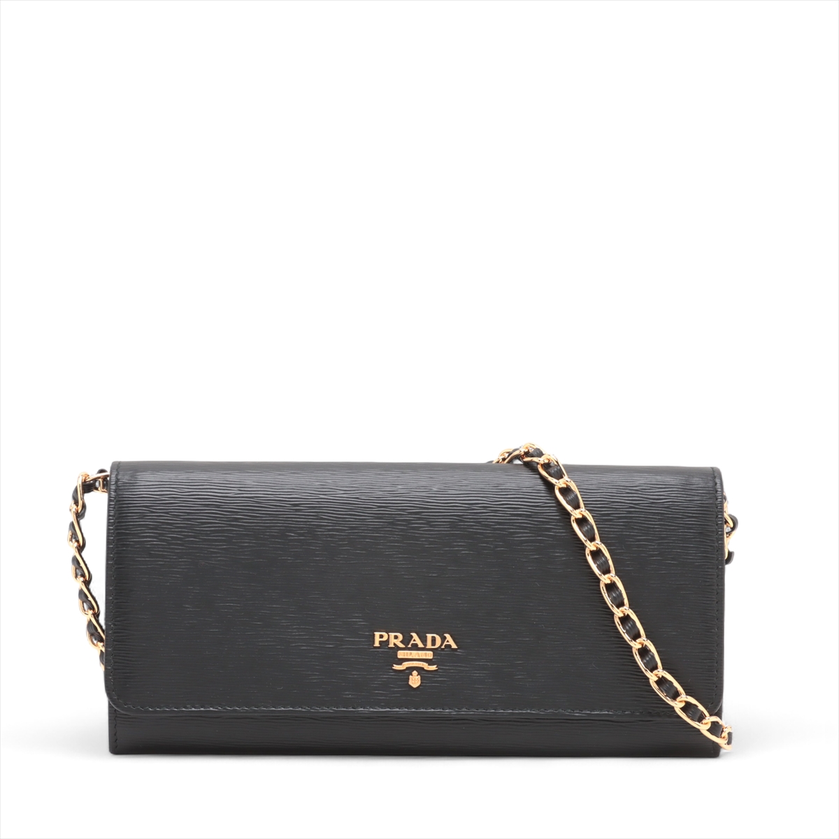 PRADA ブラック チェーンウォレット財布 プラダ PRADA 財布 バッグ SAFFIANO LEATHER WALLET CHAIN