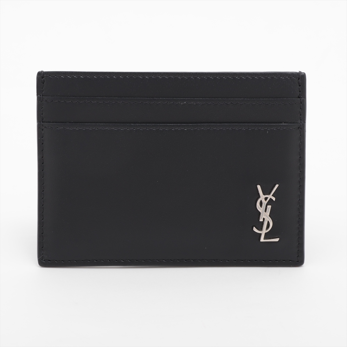 サンローランパリ YSLロゴ レザー 財布 ブラックxゴールド
