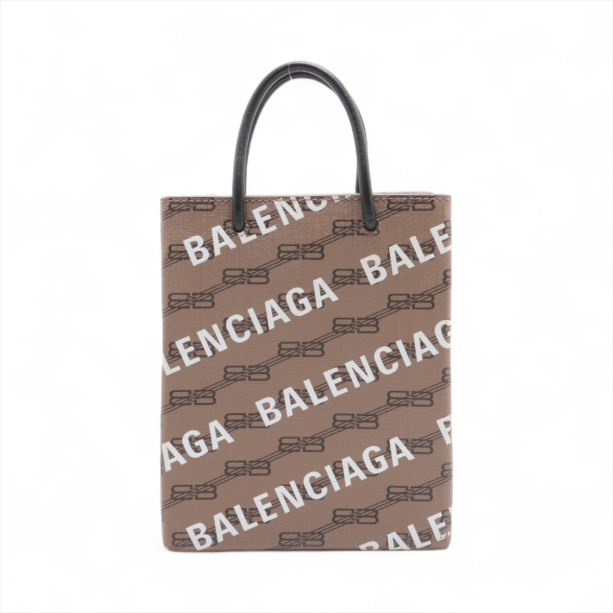 送料込 BALENCIAGA モノグラム ブラウン コットン ドレス wine-king_7765400000003589
