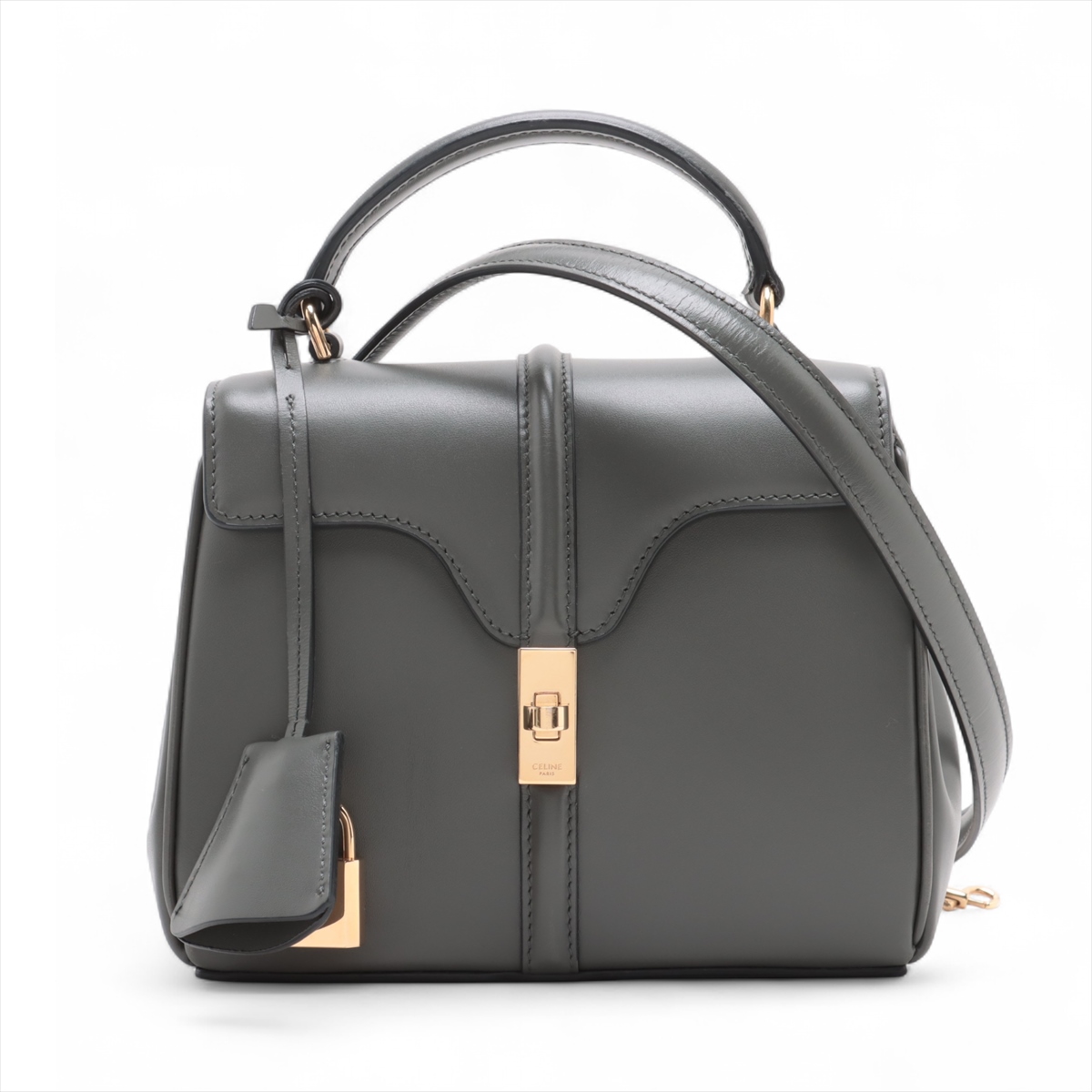 Celine バックレスラムレザーパンプス　セリーヌ セリーヌ 16セーズ スモール レザー 2WAYハンドバッグ ブラック