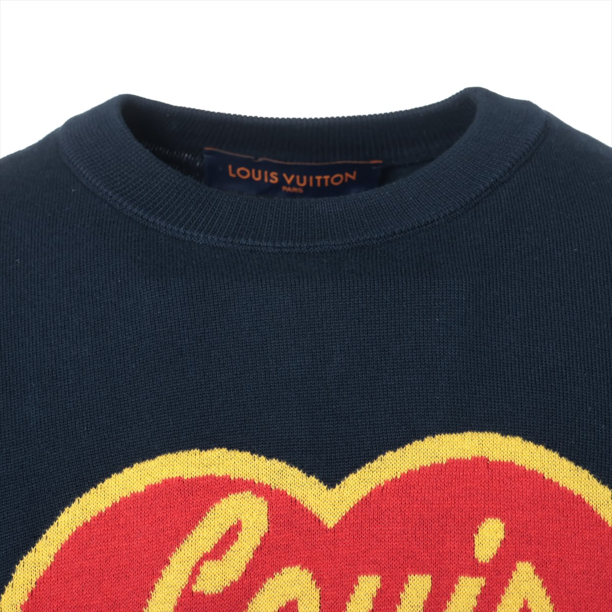 ヴィトン×NIGO 22SS コットン Tシャツ S メンズ ネイビー RM221M
