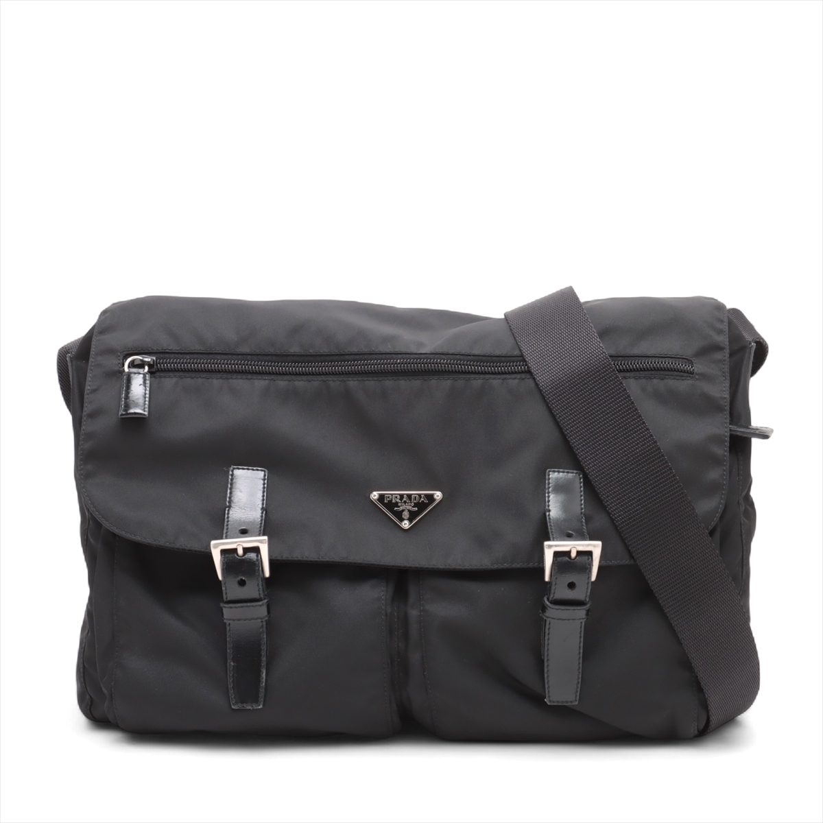 定番⭐️PRADA テスート ショルダーバッグ ⭐️ナイロン×レザー 黒 ⭐️訳あり プラダ テスート ナイロンxレザー ショルダーバッグ ブラック