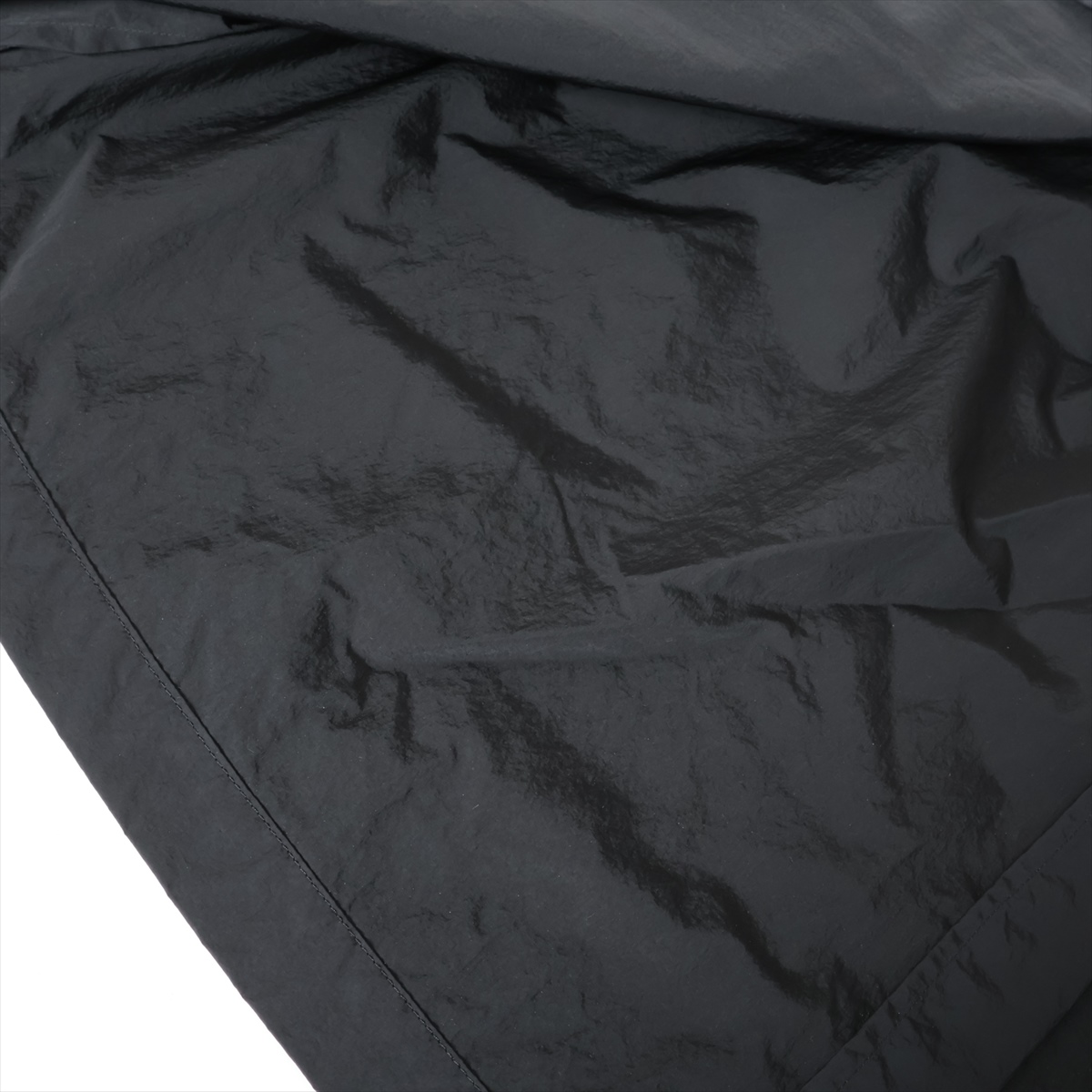 LASUD ブラック ロングコート ナイロン素材 L/C/N WATER REPELLENT WEATHER LONG WORK COAT(FREE SIZE Black