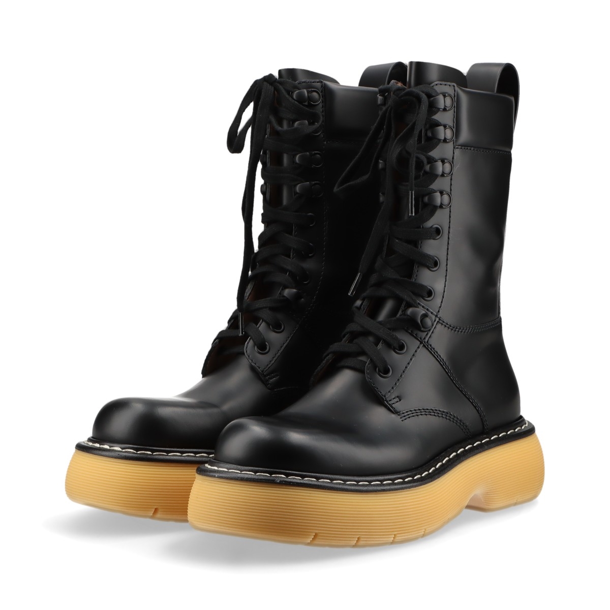 （sale)ボッテガ・ヴェネタ テックスブラックレザーブーツ BOTTEGA VENETA ボッテガヴェネタ 24AW Torino Chelsea Ankle