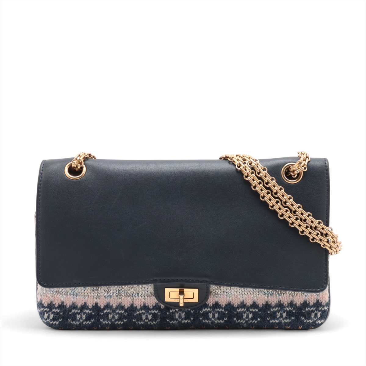 CHANEL 2.55 ヴィンテージ カーフスキン ショルダーバッグ 中古 CHANEL シャネル チェーンショルダーバッグ マドモアゼル