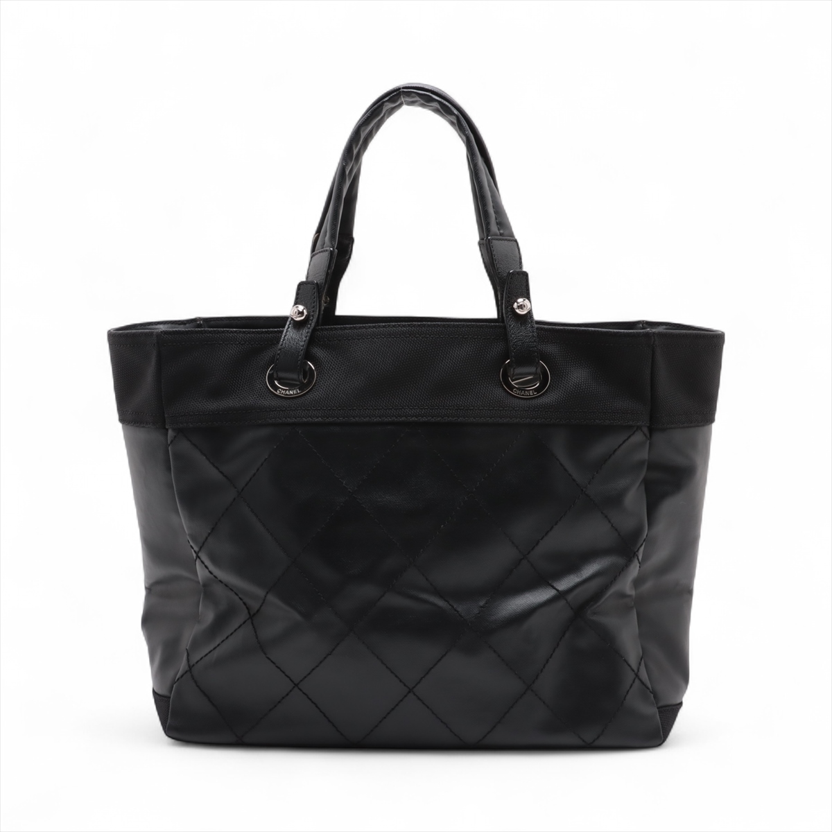 CHANEL シャネル パリビアリッツ ハンドバッグ レザー ブラック レディー CHANEL シャネル パリビアリッツ トートPM ブラック PVC レザー