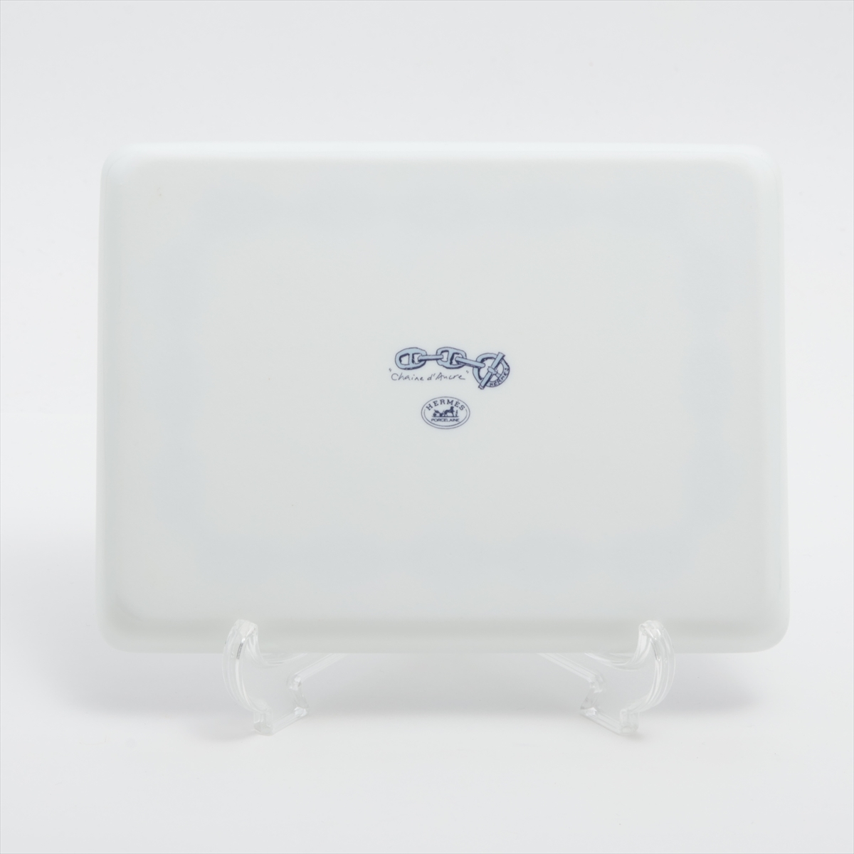 エルメス シェーヌダンクル プレート 陶器 ブルー A3786239