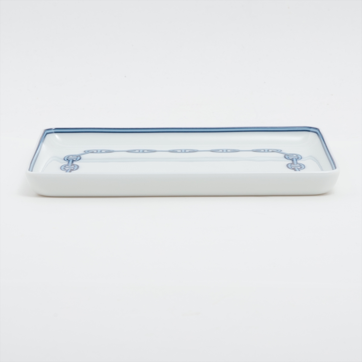 エルメス シェーヌダンクル プレート 陶器 ブルー A3786239