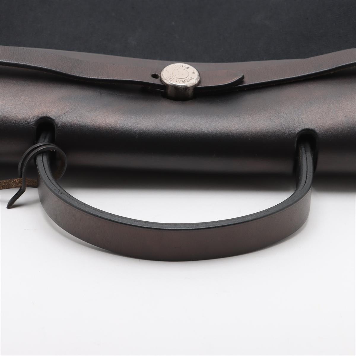 BE5 エルメス エールバックPM用替えバッグ シルバー金具 内ポケット有り HERMES】【シルバー金具】エルメス『エールバッグPM』□E刻印