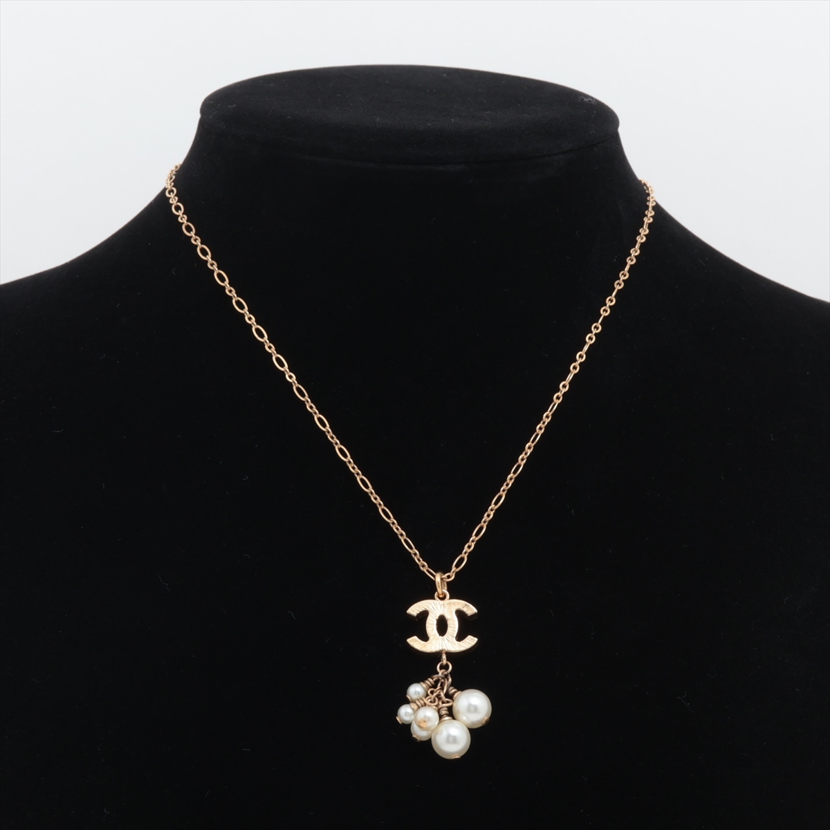 シャネル ココマーク 07P ネックレス GP×フェイクパール