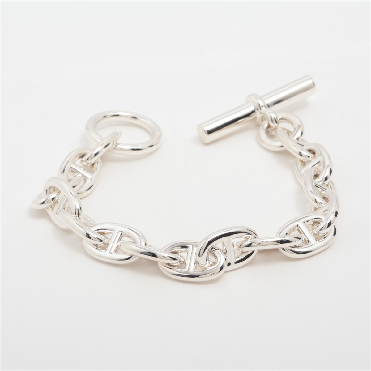 エルメス シェーヌダンクルMM ブレスレット 15コマ 925 55.6g