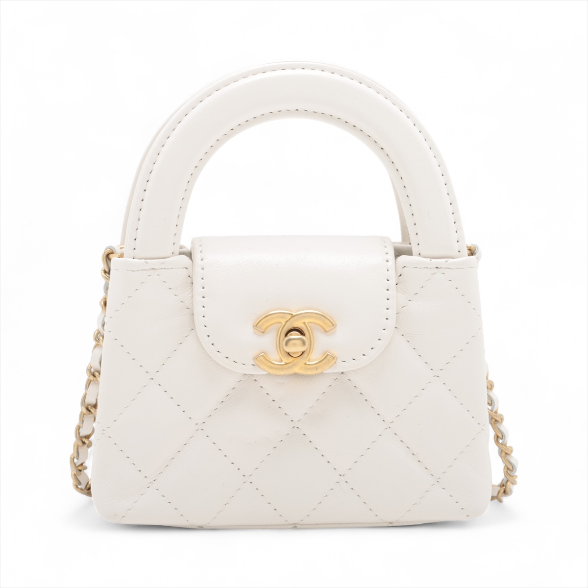 【厚底にチェーンのアクセント】CHANEL サンダル マトラッセ 210.jpg