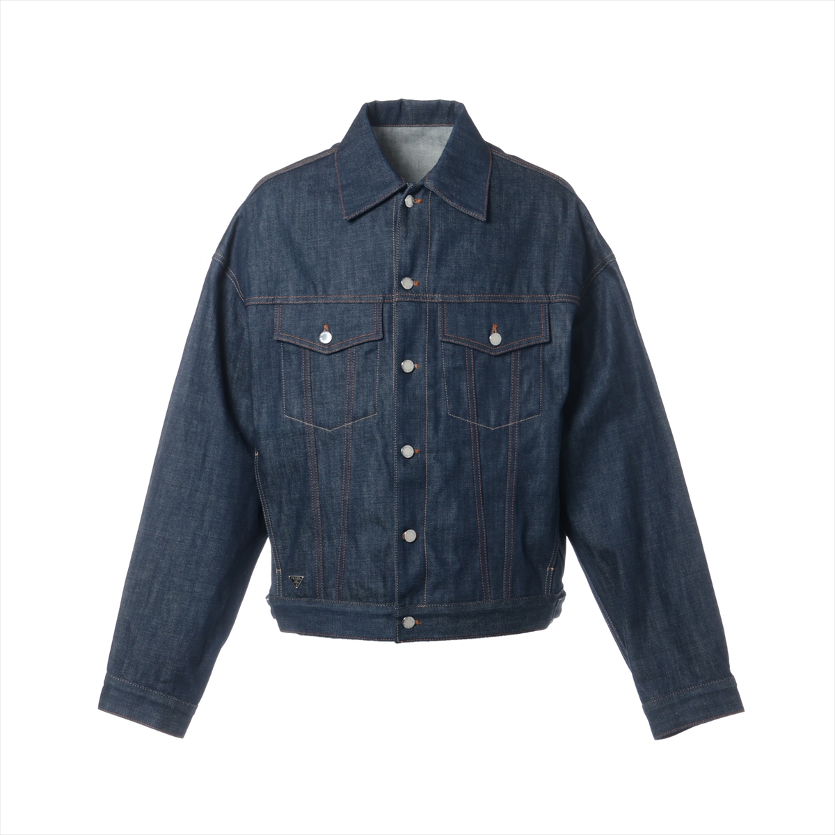 プラダ トライアングルロゴ 24年 コットン デニムジャケット XL