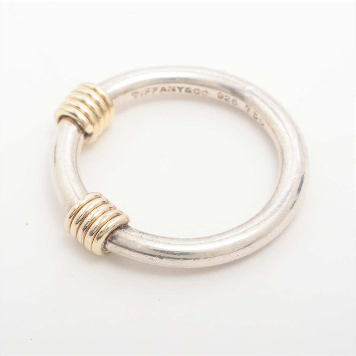 Tiffany & Co. シルバーリング925/バンドウィズ/コンビ/リング ティファニー バンドウィズ リング 925 3.7g シルバー コンビ