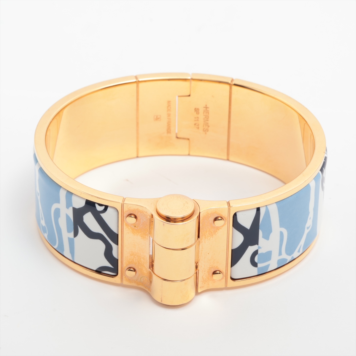 エルメス アルテミス ブレスレット GP×革 グリーン A3381575