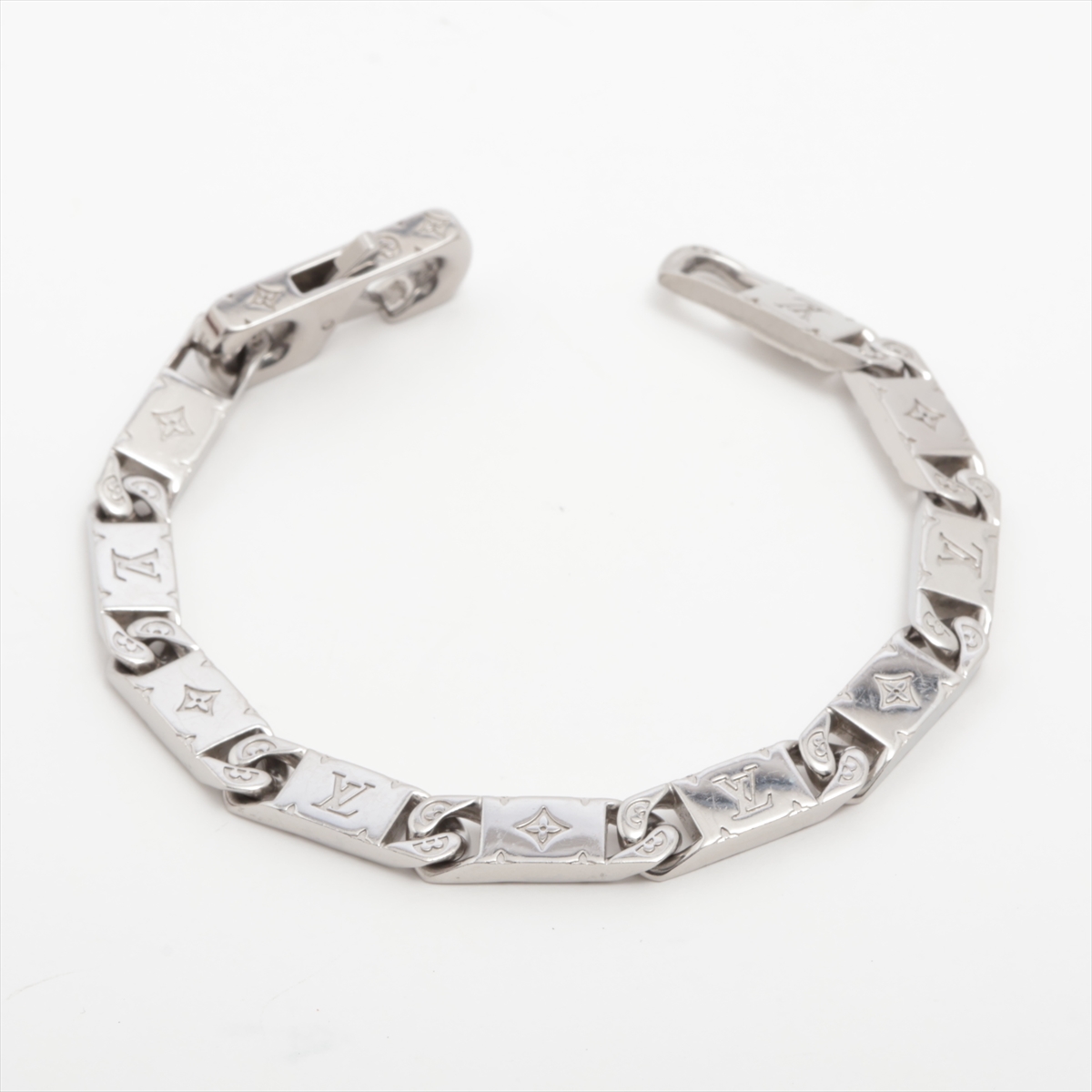 LV*MNG Row ロゴモノグラムチェーンシルバーブレスレット M1407A Monogram Row Bracelet S00 - Men - Fashion Jewelry | LOUIS