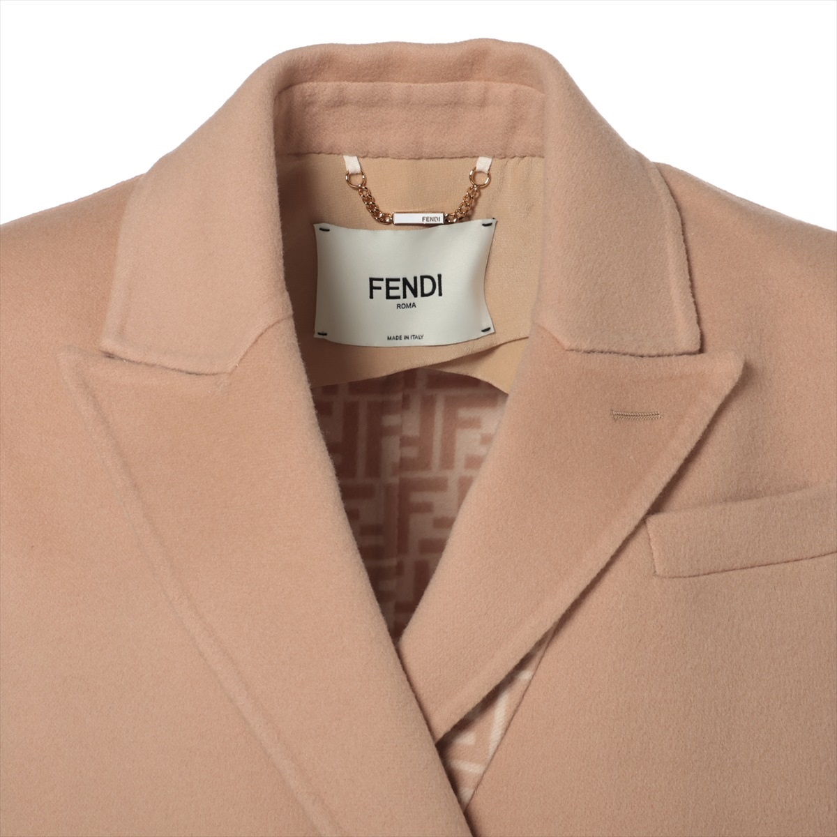 【FENDI】FFミンクポケット サイドベンツ ウール ミディコート コート ミンク FENDI(フェンディ) - 海外通販のBUYMA