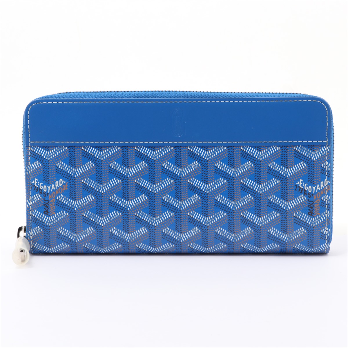 GOYARD ゴヤール マティニョン PVC×レザー 旨かっ ラウンドジップ  